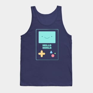 Cute Adventure Time Bmo Hello World Programmer Programming Female Tank Top